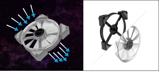 アドレサブルRGB LED搭載 120/140mmケースファン「CROWN」が発売